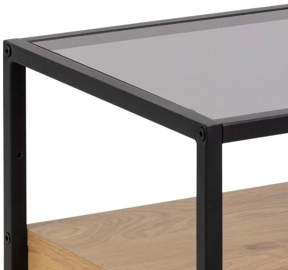 ZEIN éjjeli szekrény, tölgy/fekete