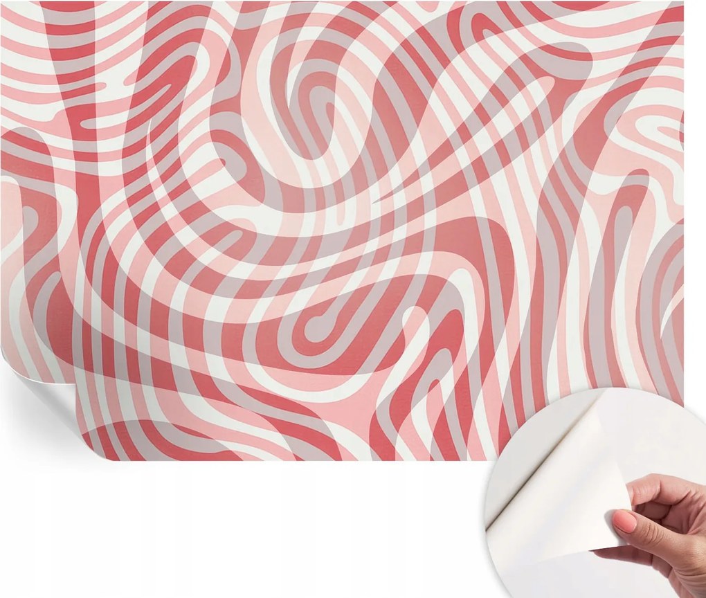 Öntapadós Dekoratív Fotótapéta Hálószobába Hullámos vonalak 104x70 cm