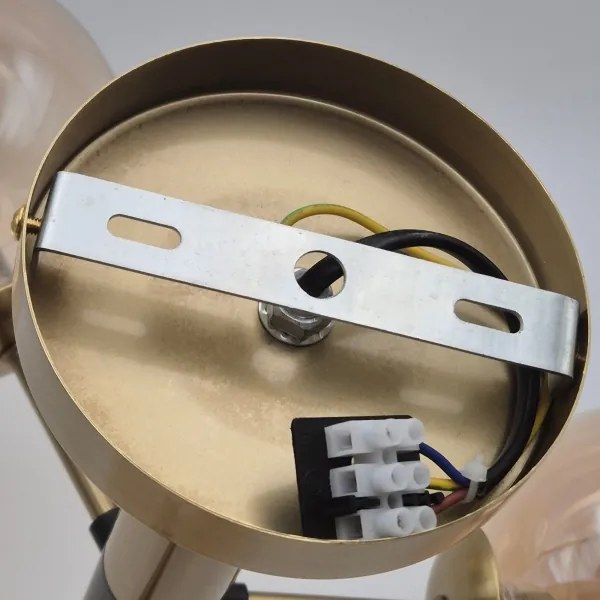 Csillár rúdon ROLLO 3xG9/5W/230V arany/füstös bézs