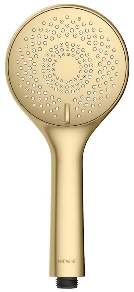 Matt aranyszínű műanyag gazdaságos zuhanyfej ø 11 cm Watersaving System – Wenko