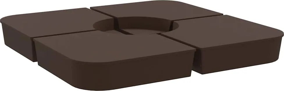 vidaXL 4 db napernyő alapkészlet keresztállvány napernyőhöz 100 kg PP