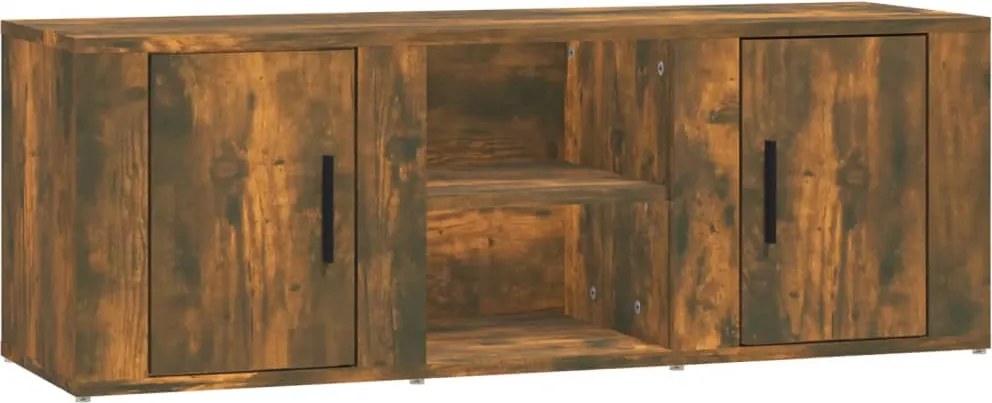 vidaXL füstös tölgy színű szerelt fa TV-szekrény 100x31,5x35 cm