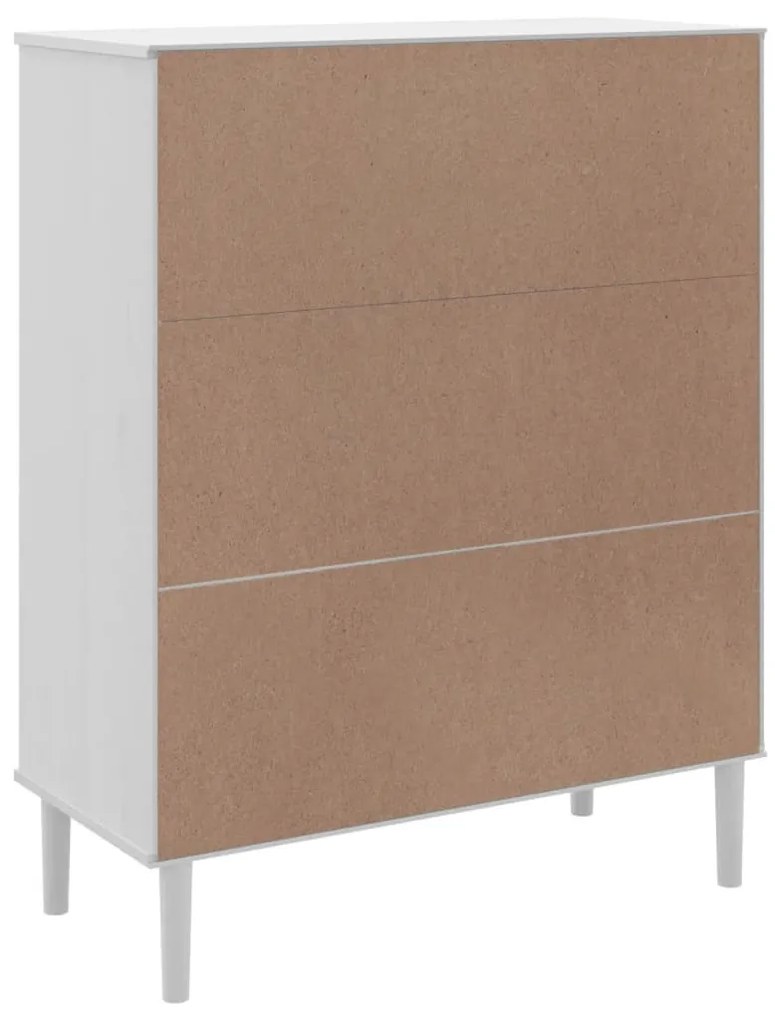 SENJA fehér rattan hatású magasszekrény 90 x 40 x 112 cm