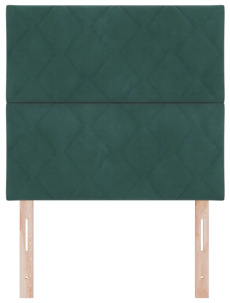 Fejtámla Gyémánt Blokk Design Sötét Zöld 90 cm Bársony, Fejtámla Gyémánt Blokk Design Sötét Zöld 180 cm Bársony