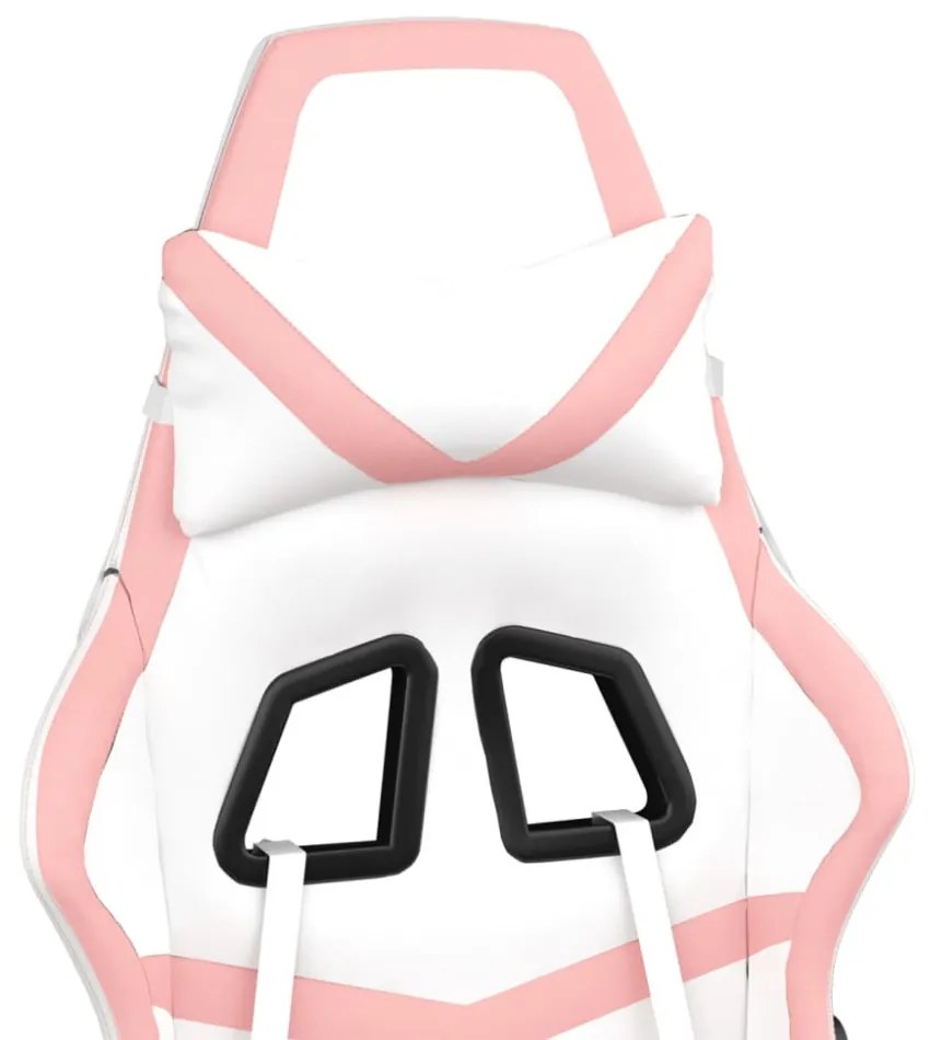 fehér és rózsaszín műbőr játékszék