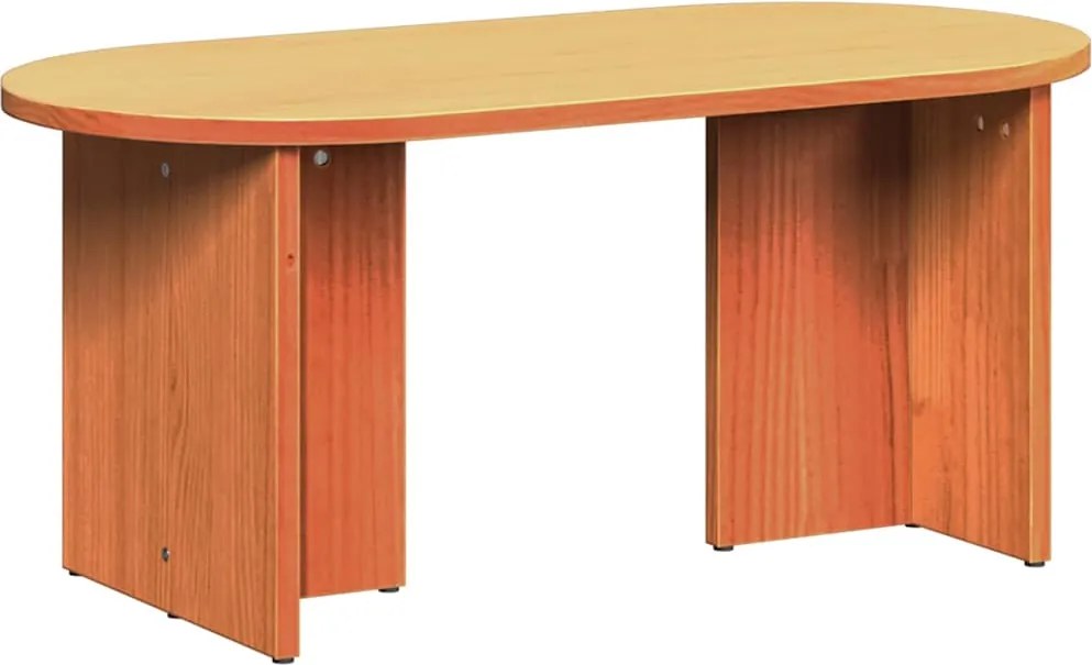 vidaXL Dohányzóasztal Faggyú barna 80 x 39,5 x 35 cm Tömör fenyőfa