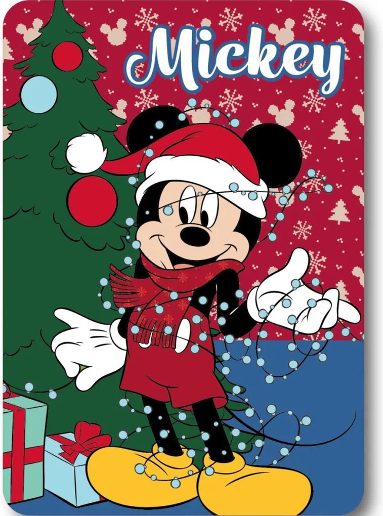 Disney Mickey Lights Karácsonyi polár takaró 100x140cm
