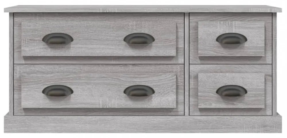 szürke sonoma színű szerelt fa TV-szekrény 100x35,5x45 cm