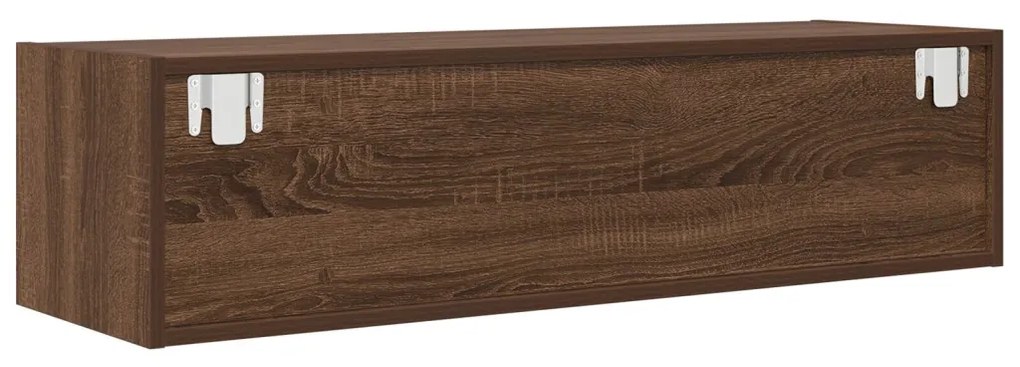 TV Szekrény Barna Tölgy 100x31x25,5 cm Szerelt Fa