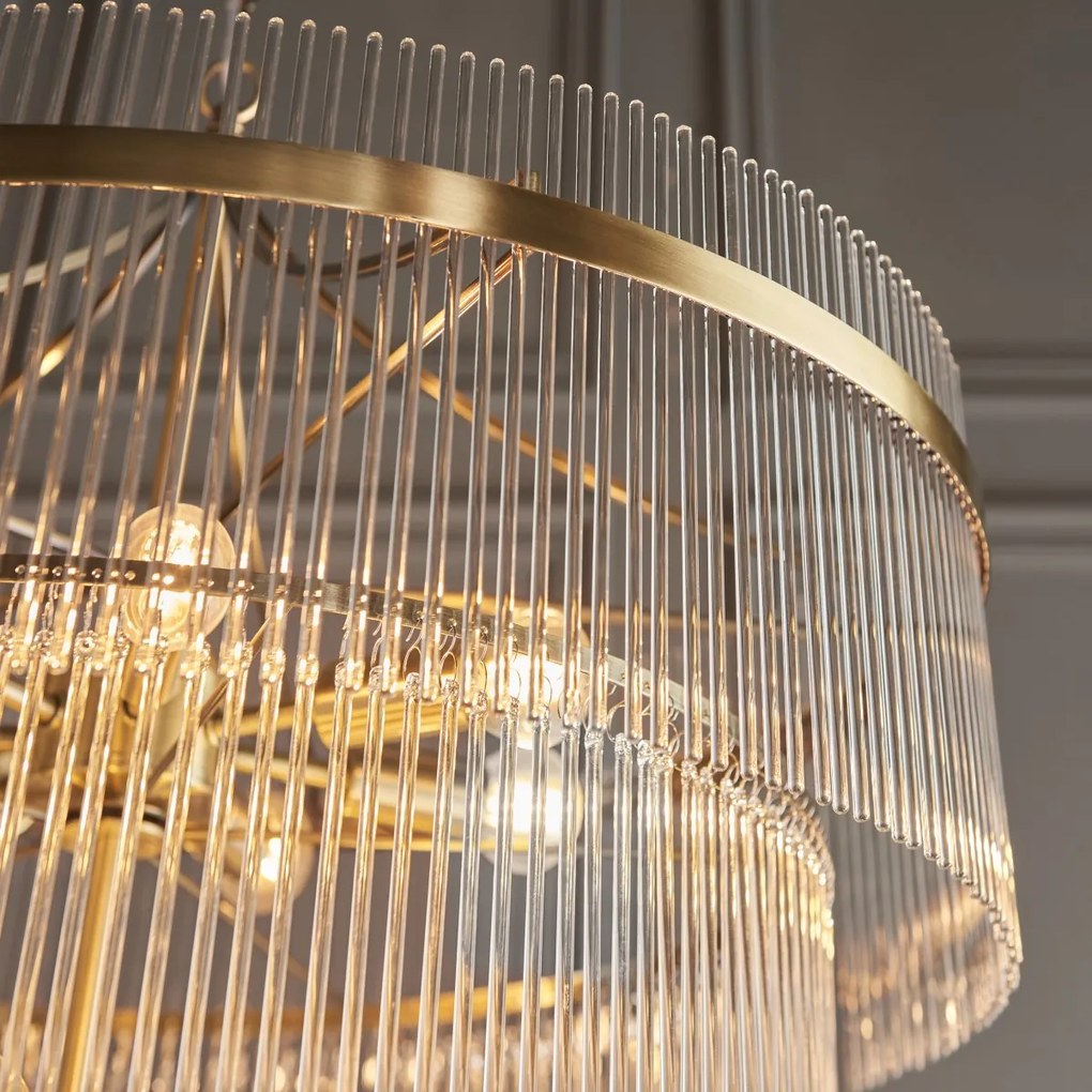 Endon glamour modern függeszték marietta antik sárgaréz átlátszó end112576