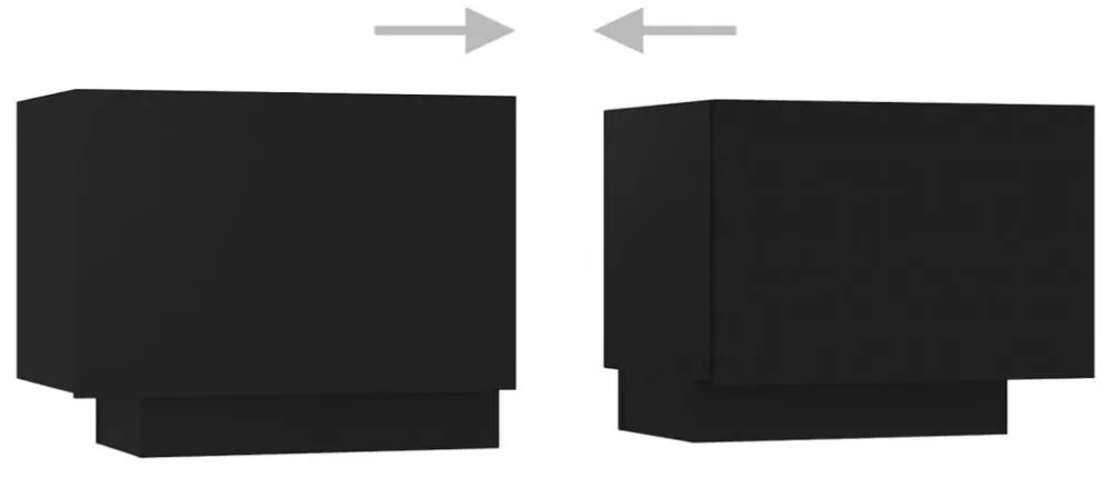 fekete forgácslap éjjeliszekrény 100 x 35 x 40 cm