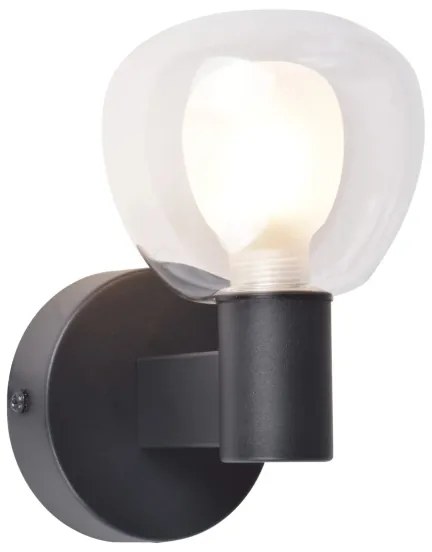 Fürdőszobai fali lámpatest POLA 1xG9/5W/230V IP44 fekete/átlátszó