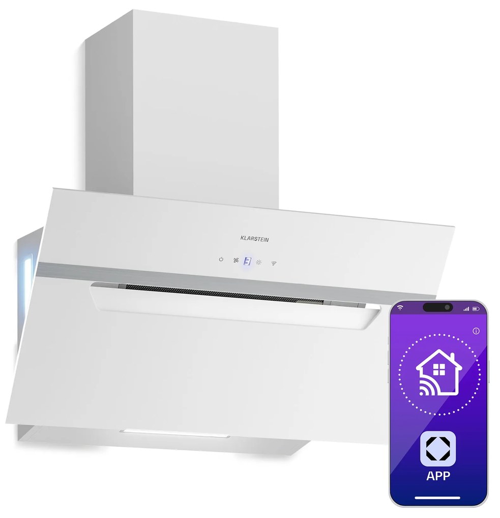 Klarstein BigBite ferde páraelszívó | elszívó és keringtető üzemmód | biztonsági üveg | 417m³/h | 60cm