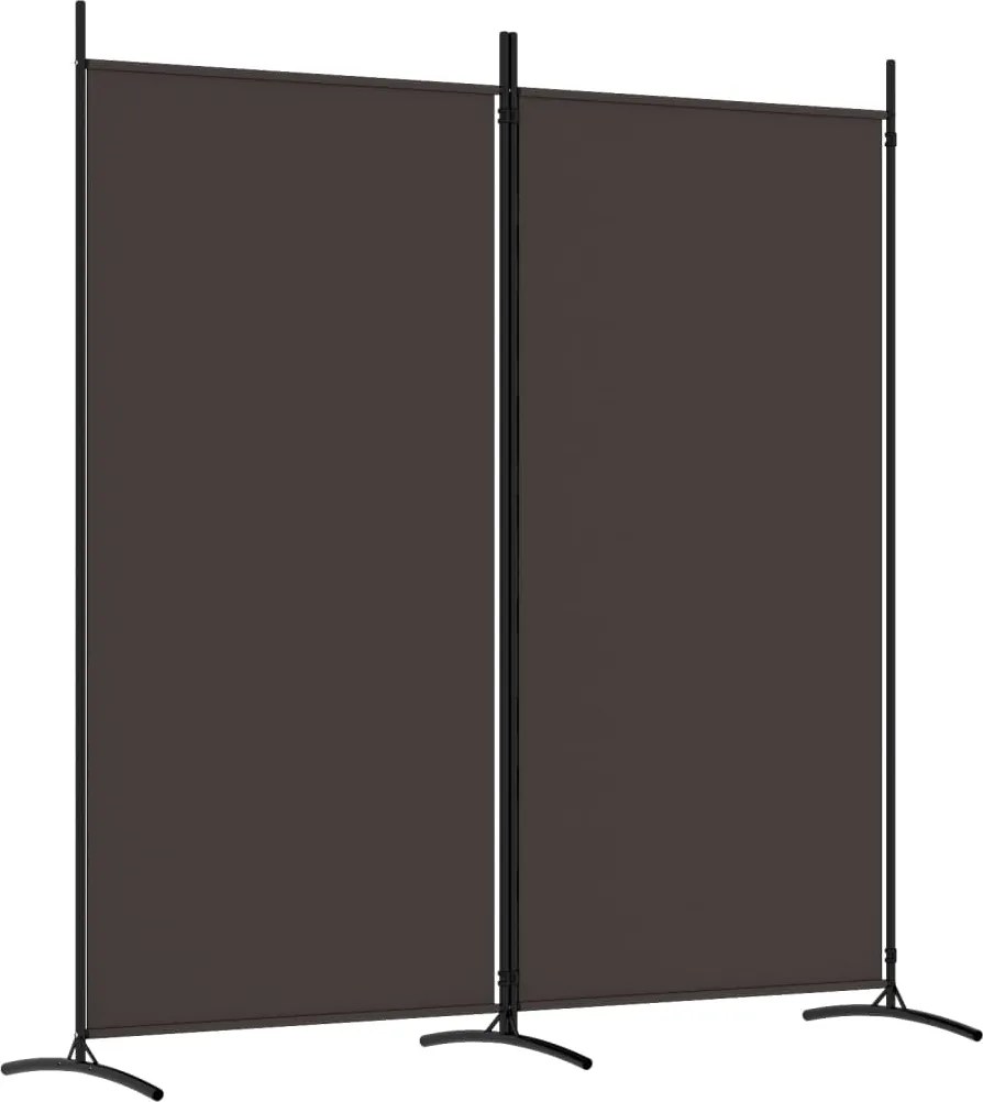 vidaXL 2 paneles barna szövet paraván 175x180 cm