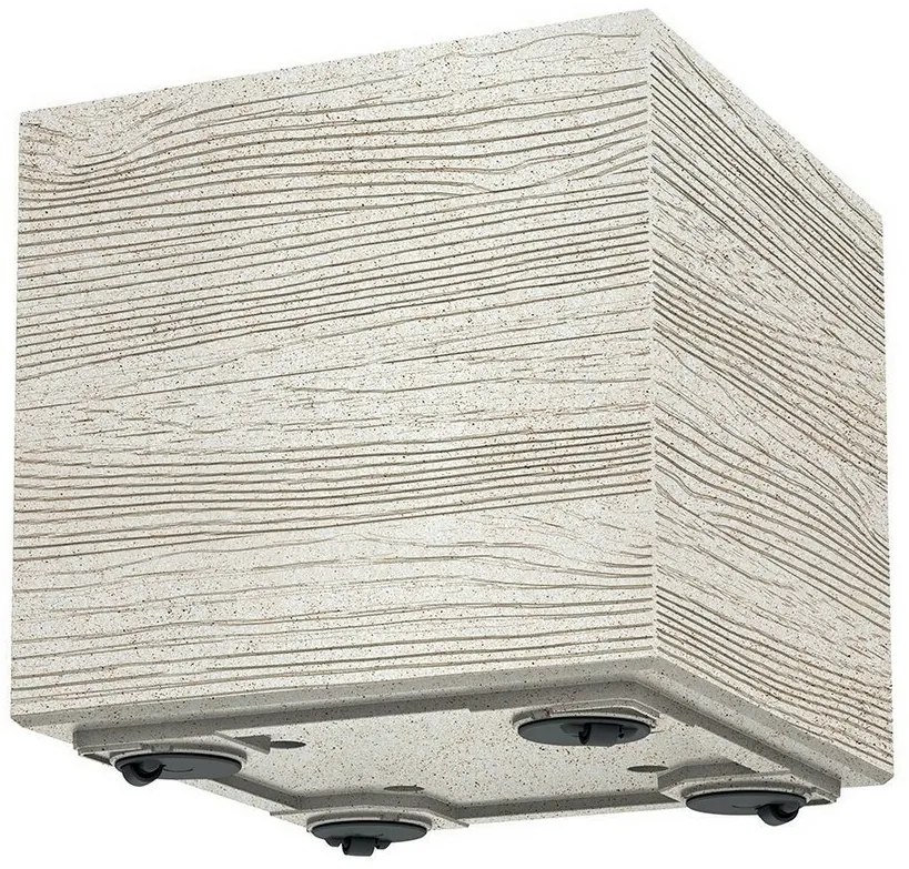 MADERA SQUARE ECO WOOD virágtartó 38,5 cm , fehér ECO, L