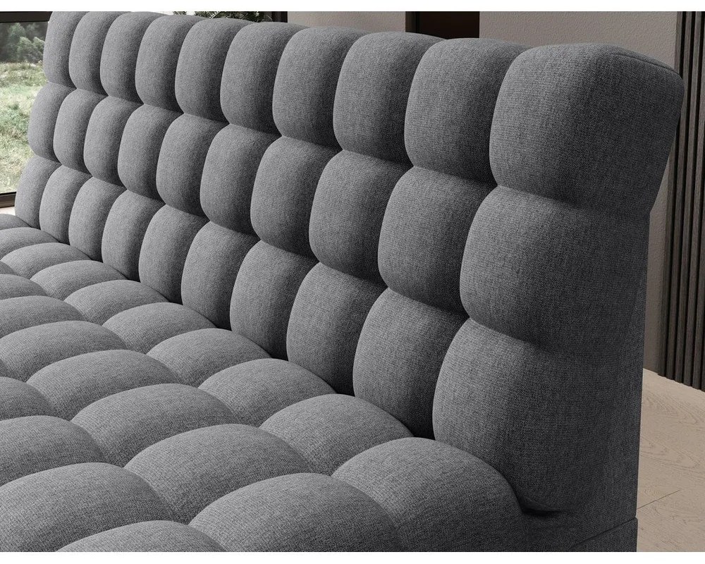 Szürke zsenília kinyitható-tárolóhelyes kanapé 197 cm Clareta – ELTAP