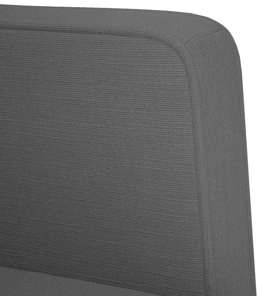 sötétszürke szövet loveseat kanapé 111 cm