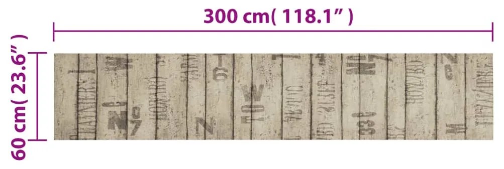 mosható kerítésmintás bársony konyhaszőnyeg 60 x 300 cm