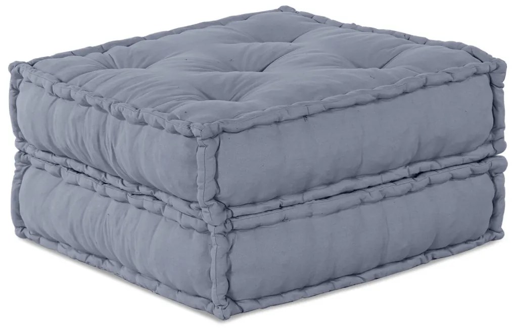 Moduláris Puff Szürke 70x70x36 Szövet