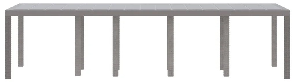 Kert Asztal Világosszürke 300x100x73 cm Poli Rattan