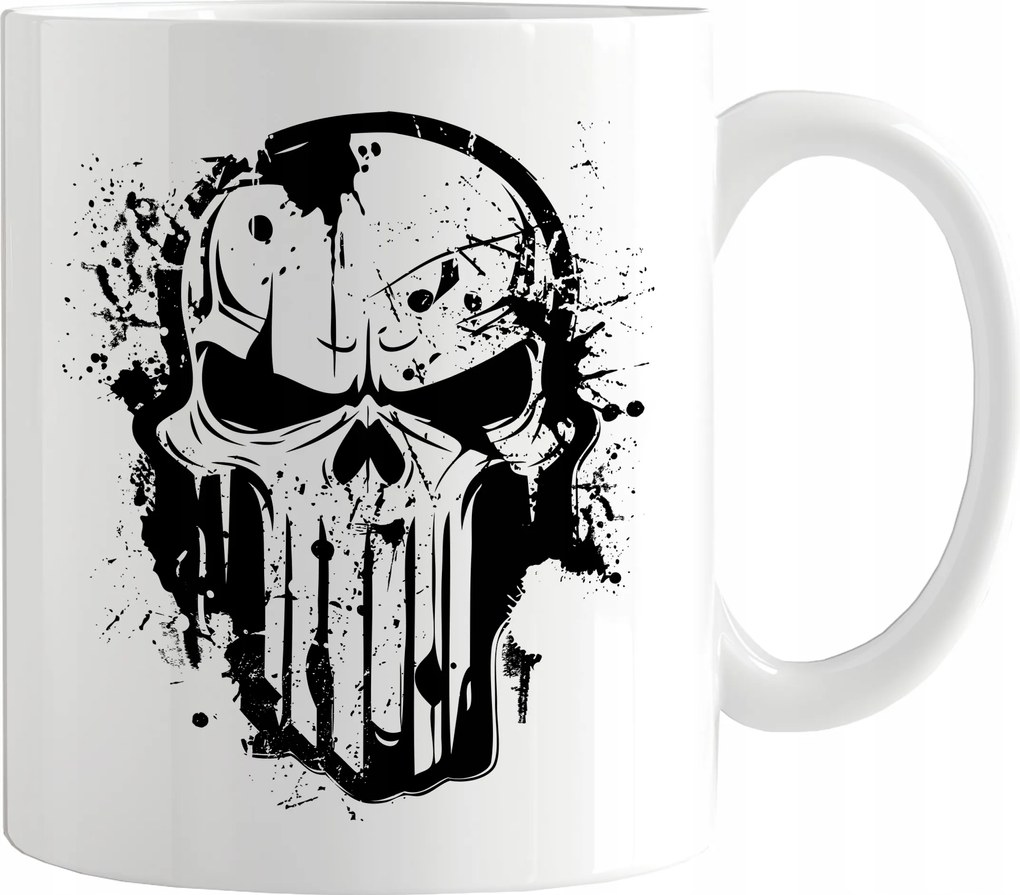 Nyomott Mintás Bögre Koponya Kávé Fém Nyomott Kerámia