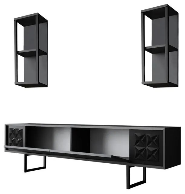 TV szekrény Black Line - Anthracite, Black