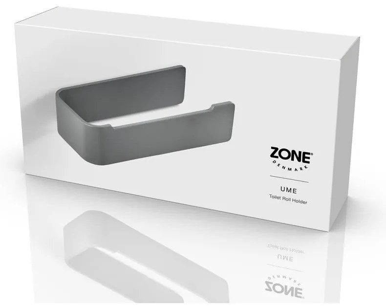 Szürke fali fém WC-papír tartó Ume – Zone
