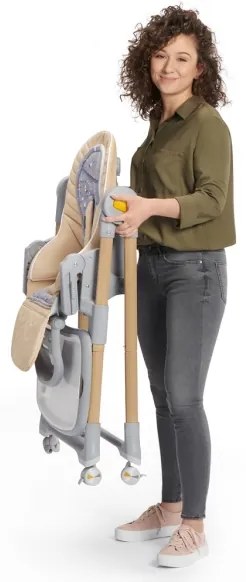 KINDERKRAFT - Gyermek etetőszék 2in1 LASTREE bézs/szürke