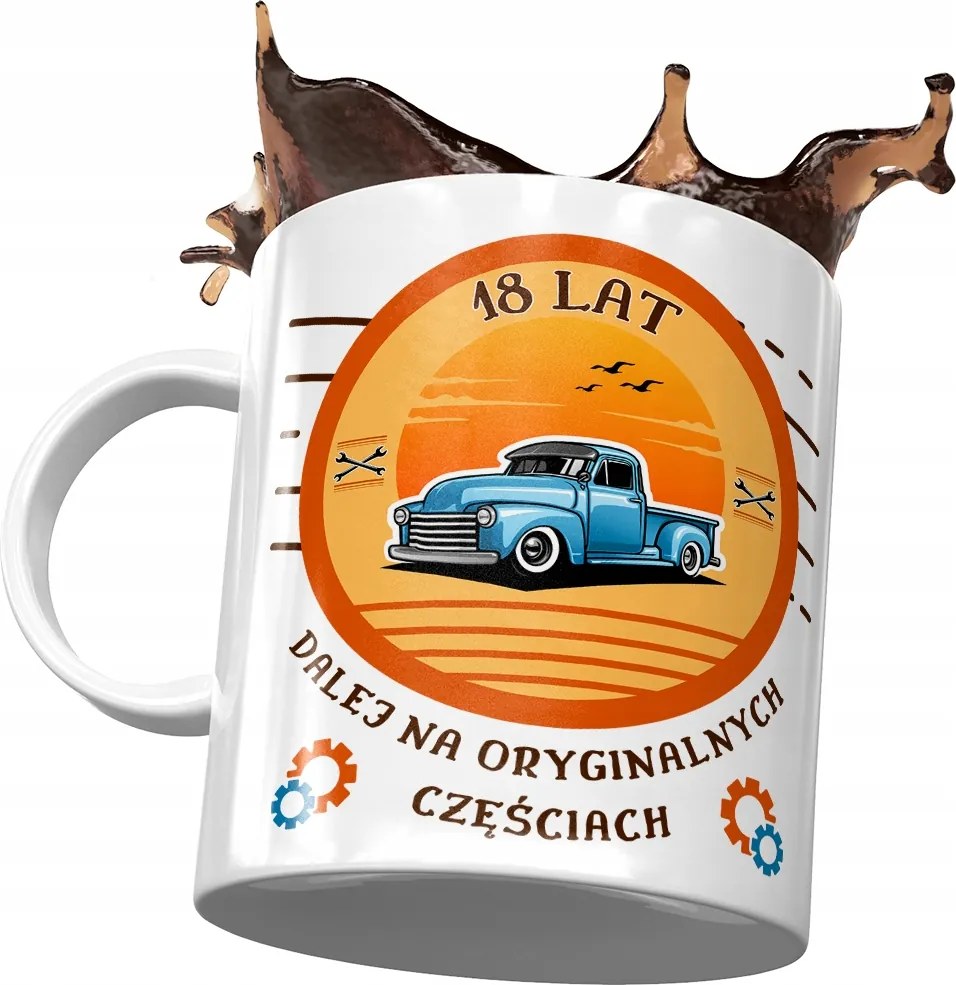 Születésnapi bögre 18 18. 18. Tökéletes Ajándék Nyomtatott Fotóval