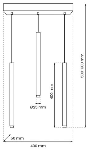 Csillár zsinóron MONZA 3xG9/8W/230V fekete/arany