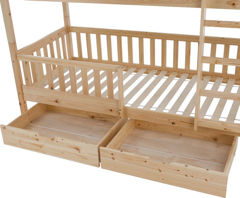 Montessori emeletes ágy, természetes, VENITA TYP 2
