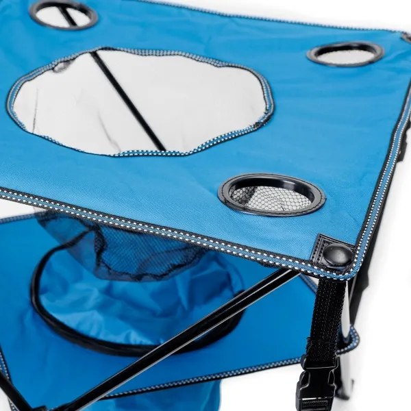 Összecsukható kempingasztal + 2x szék kék