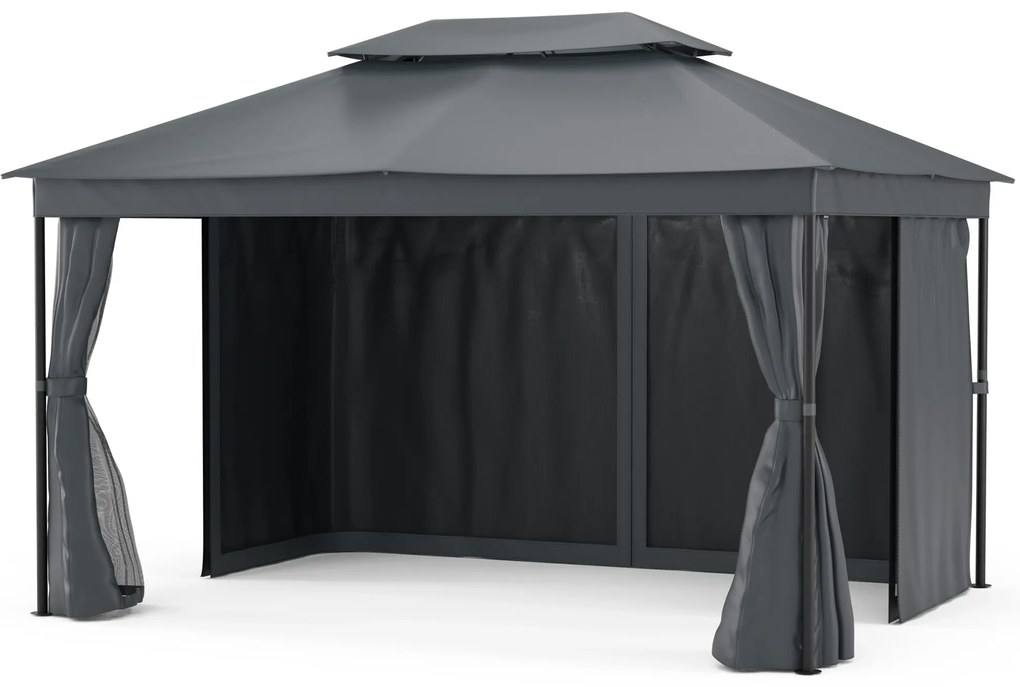 Blumfeldt Mondo Dual pavilon 3x4 dupla tetővel és szúnyoghálóval