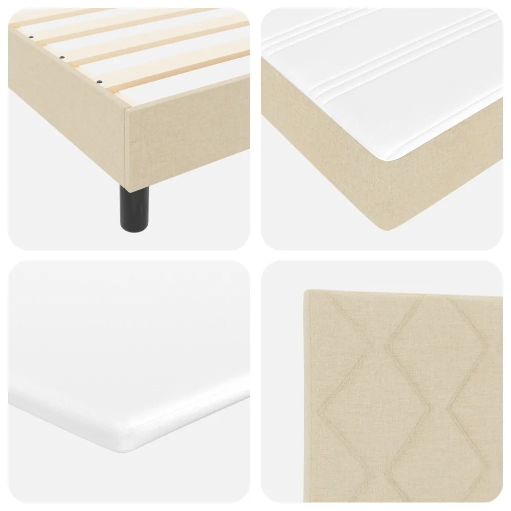 Boxspring Ágy Matráccal Krém 180x200 cm Szövet