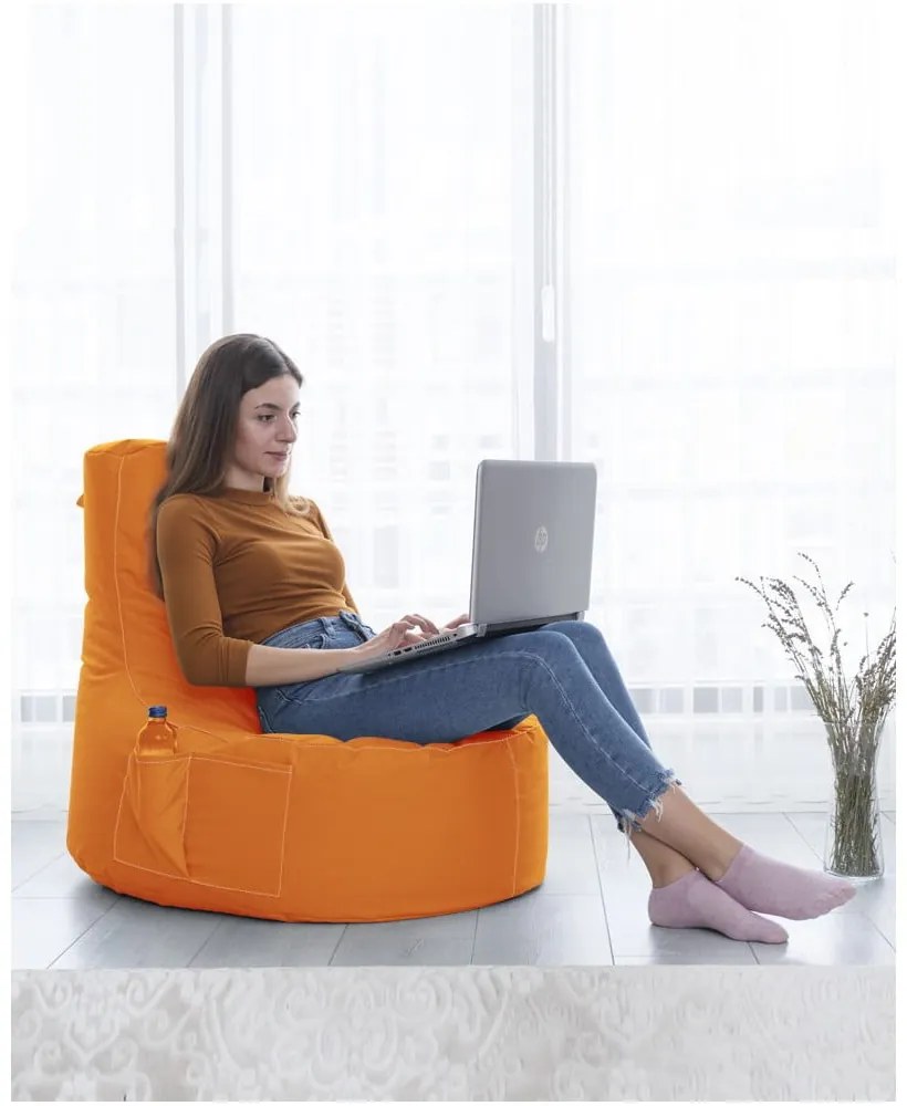Narancssárga babzsákfotel EVA Sport – Floriane Garden