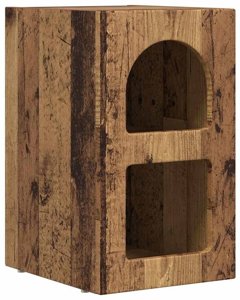 vidaXL Éjjeli asztal Öreg fa 29.5 x 35 x 50 cm Faanyag