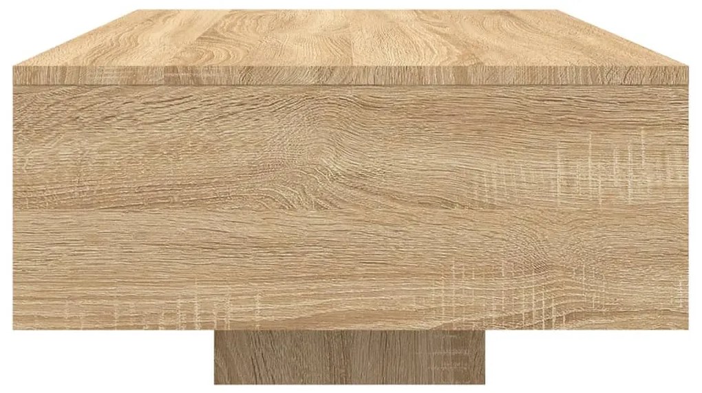 sonoma tölgy színű dohányzóasztal LED-lámpákkal 85 x 55 x 31 cm