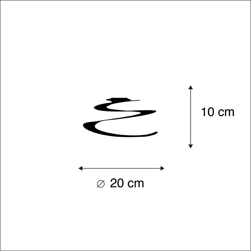 Acél lámpabúra fekete 20 cm - Spiral