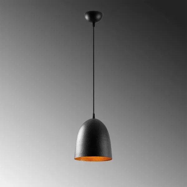 Kábeles függőlámpa TATTOO 1xE27/40W/230V átm. 20 cm fekete