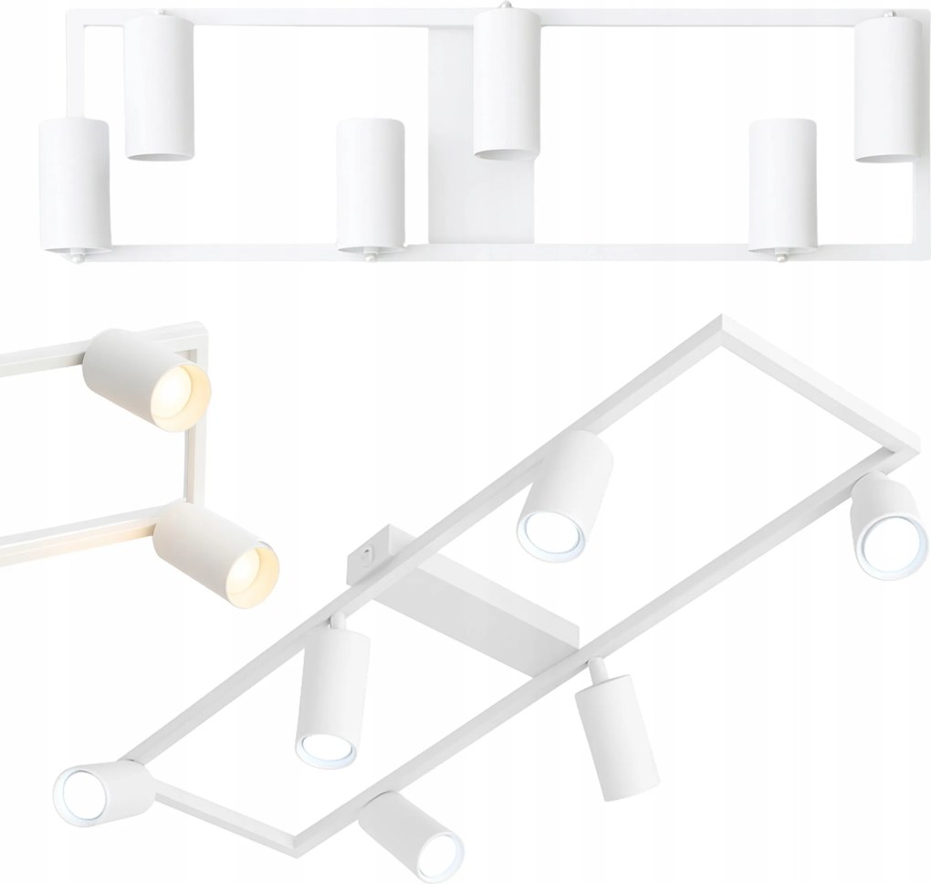 Mennyezeti lámpa Mozgatható Led halogén lámpatest 6x GU10 Spot reflektor fali lámpa