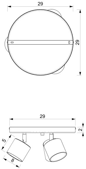 Spotlámpa DIXIE 3xGX53/11W/230V kék