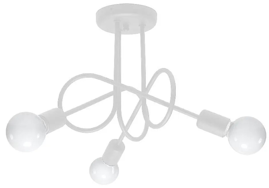 Sollux SL.1431 - Felületre szerelhető csillár LOOP 3xE27/15W/230V fehér