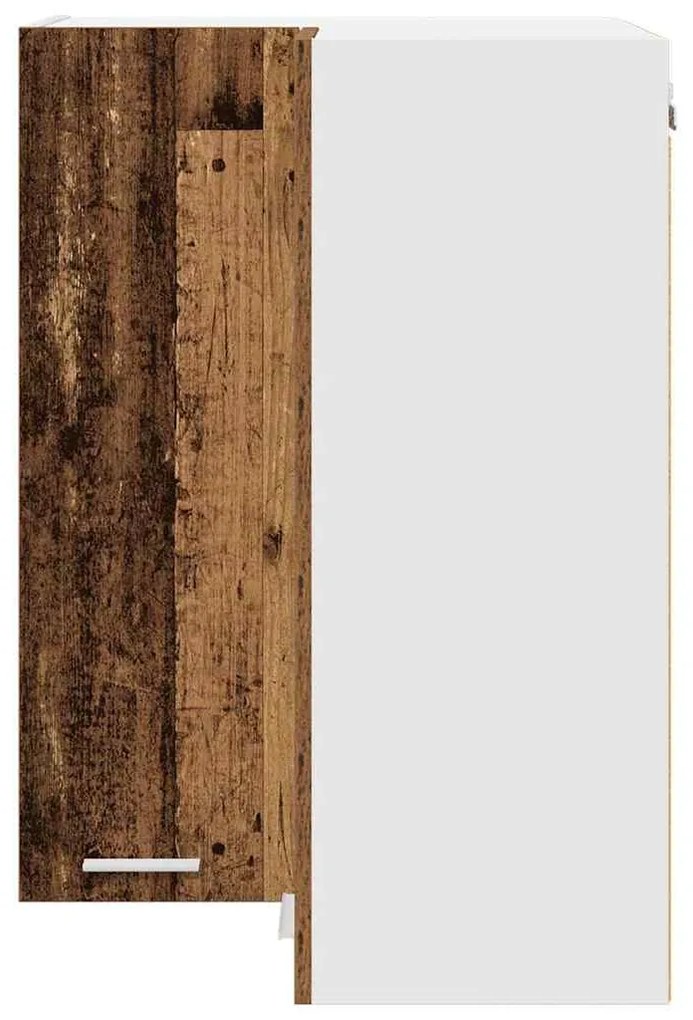 Függő szekrény Riga Régi fa és fehér 57 x 57 x 80 cm Faanyag