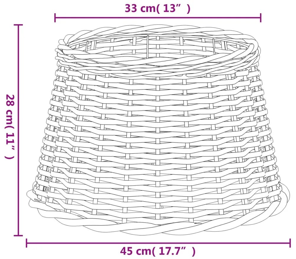 barna fonott lámpaernyő Ø45 x 28 cm
