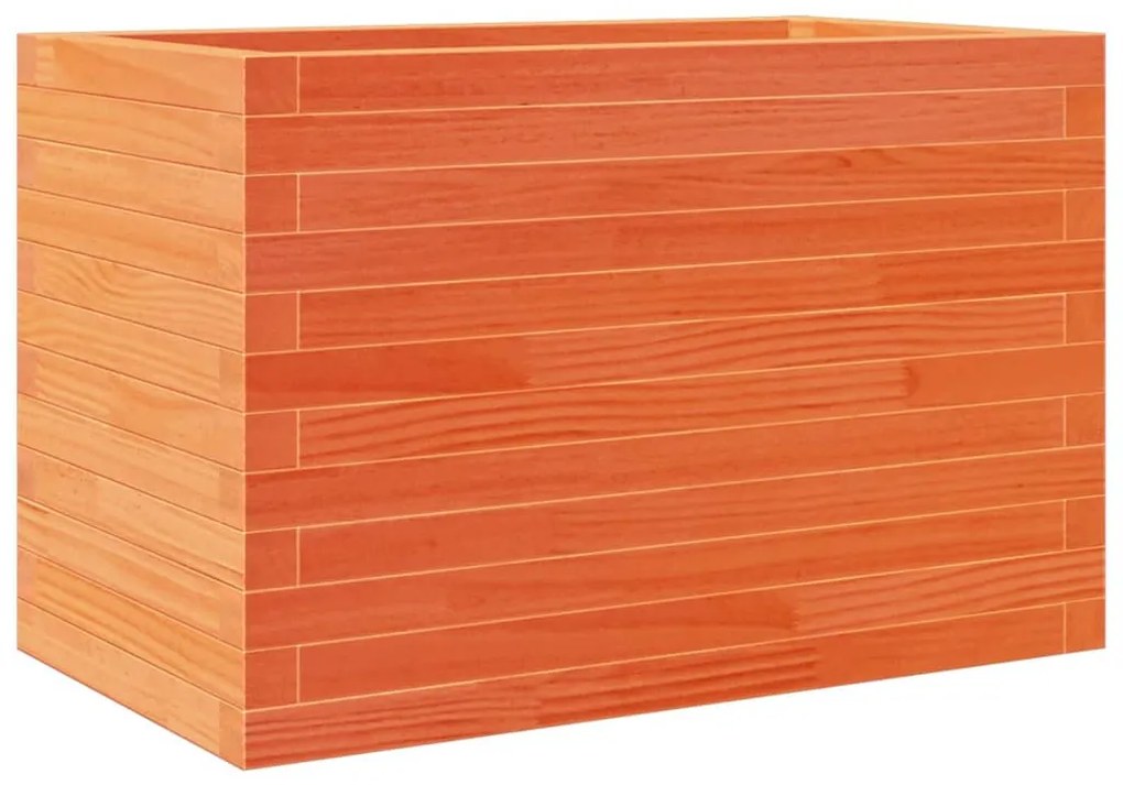 viaszbarna tömör fenyőfa kerti virágtartó 70 x 40 x 45,5 cm