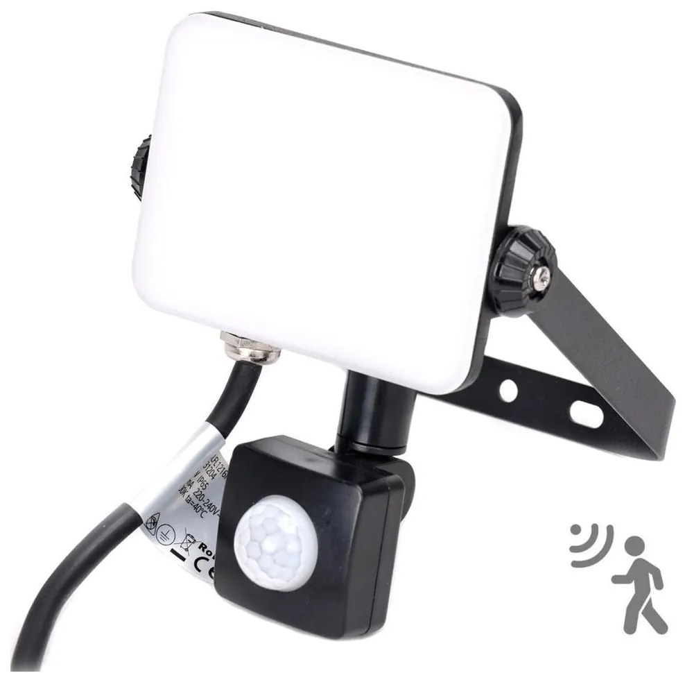Aigostar - LED Reflektor érzékelővel LED/30W/230V 4000K IP65 fekete