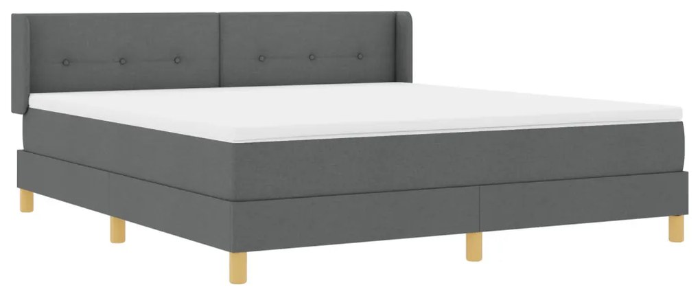 Boxspring ágy matrac, szürke, 180 x 200 cm, szövet
