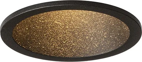 RENDL OWEN DIMM süllyesztett lámpa fekete 230V LED 7W 45° IP54 3000K - 1800K