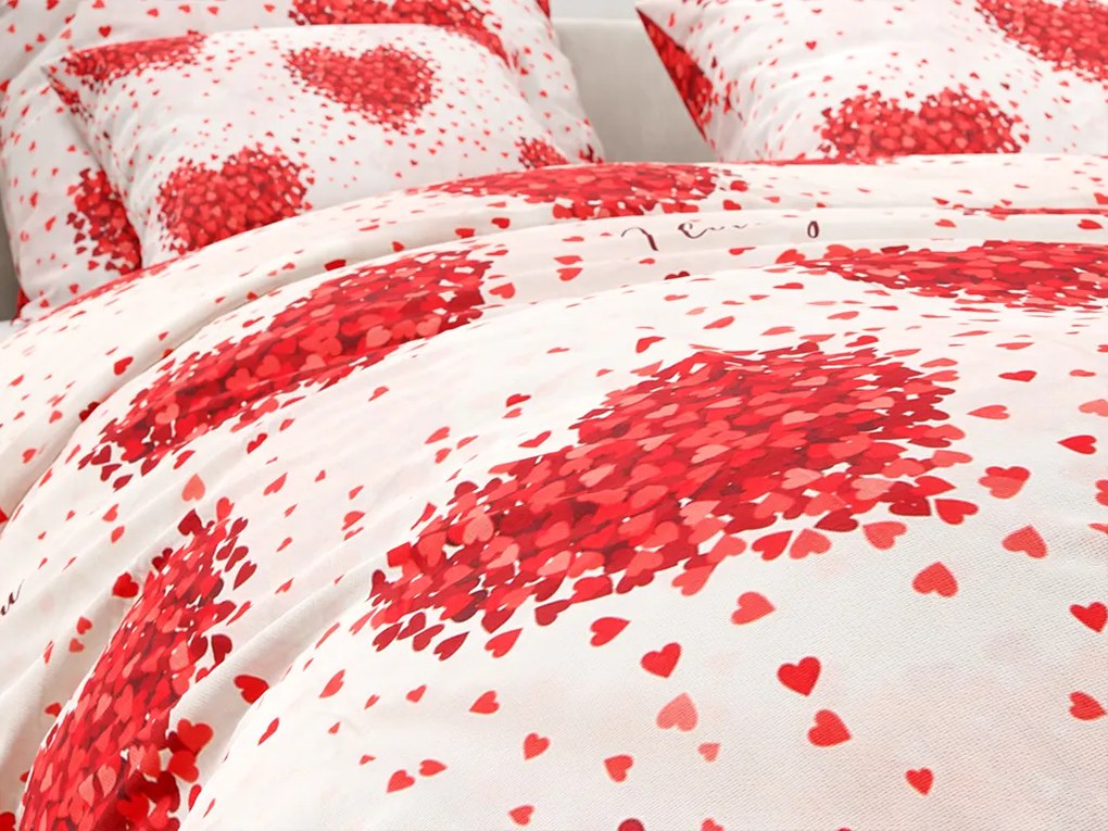 VALENTINE fehér pamut ágyneműhuzat Ágyneműhuzat mérete: 70 x 90 cm | 140 x 200 cm