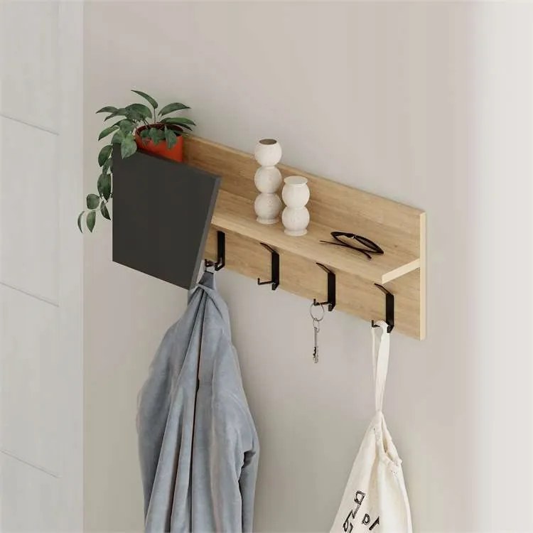 Houseland Eleva fali akasztó, zafír tölgy/antracit szürke